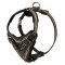 H1BW - PRICE LEVEL 2 - Hand painted Leather Dog Harness for Attack / Agitation Training