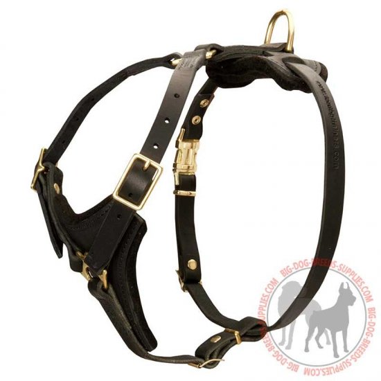 H3 - PRICE LEVEL 2 - Tracking / Walking Leather Dog Harness for Large Breeds