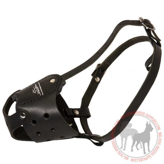 M51 - PRICE LEVEL 2 Anti-Barking Leather Dog Muzzle