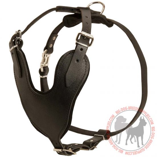 H8 - PRICE LEVEL 2 - Adjustable Leather Dog Harness for Agitation / Protection / Attack Training