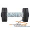 WD16 - PRICE LEVEL 2 - 'Schutzhund Trainer' Hardwood Dog Dumbbell with Removable Plates 1000 gram (1kg) - SchH 2