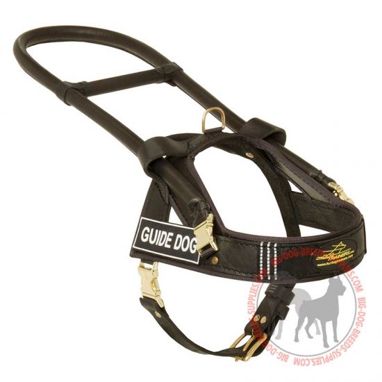 H18 - PRICE LEVEL 2 - Leather Dog Harness for Guide and Assistance