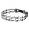 HS99 - PRICE LEVEL 1 - 'Expert' Black Stainless Steel Dog Pinch Collar with Click Lock Buckle - 1/6 inch (4 mm) prong diameter