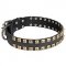 C99 - PRICE LEVEL 2 - Walking and Training Studded Leather Dog Collar "Caterpillar"