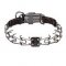 HS98 - PRICE LEVEL 1 - Dog Pinch Collar of Black Stainless Steel with Click Lock Buckle - 1/11 inch (2.25 mm) link diameter