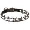 HS78 - PRICE LEVEL 1 - Black Stainless Steel Dog Pinch Collar with Click Lock Buckle