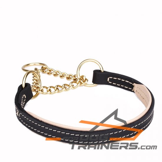 Price level 2 - "Smart Device" Nappa Padded Leather Martingale Collar - 1 inch (25 mm) wide