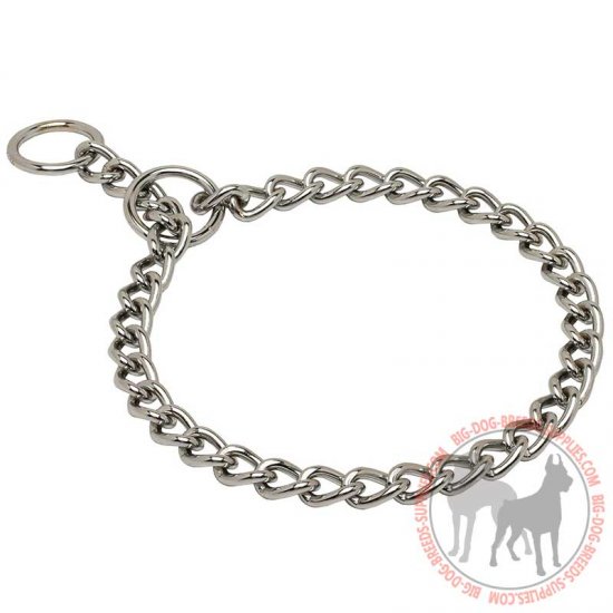 MC24 - PRICE LEVEL 2 - Chrome Plated Solid Choke Dog Collar