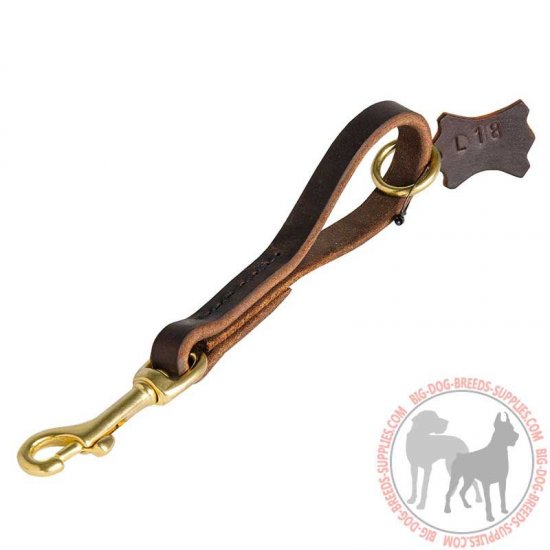 L18 - PRICE LEVEL 2 - Short Leather Dog Leash with Handle