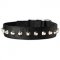 C275 - PRICE LEVEL 2 - Beautiful Wide Nylon Dog Collar With Nickel Pyramids