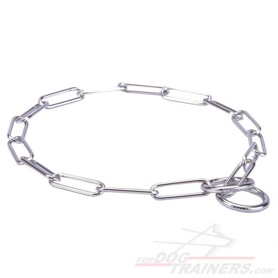 MC32 - Price level 2 - Chrome Fur Saver Dog Collar with 1/9 inch (3 mm)