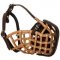 M1 - PRICE LEVEL 2 - Leather Basket Dog Muzzle for Attack/Agitation Training