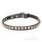 C65 - PRICE LEVEL 2 - 'King Studs' Leather Canine Collar with Chrome Plated Adornments