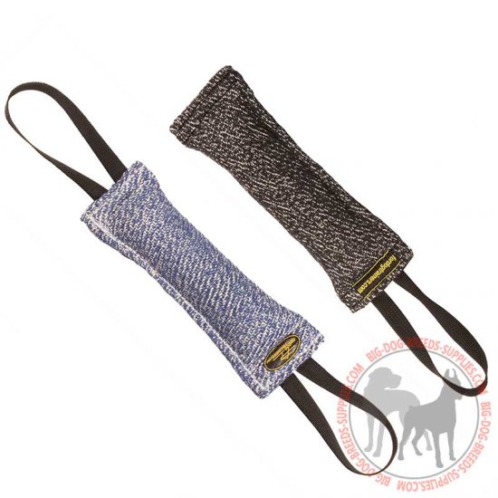 TE342 - PRICE LEVEL 2 - Top quality French Linen Dog Bite Tug with 2 Handles