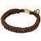 C6 - PRICE LEVEL 2 - Braided Leather Choke Dog Collar for Walking and Training