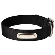 C42 - PRICE LEVEL 2 - All Season Nylon Dog Collar with with Name Tag (Identification Tag)