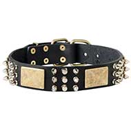 C86 - PRICE LEVEL 2 - Exclusively Decorated Dog Collar Of Natural Leather