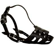 M11 - PRICE LEVEL 2 - Riveted Dog Muzzle Of Soft Natural Leather