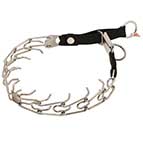 HS71 - PRICE LEVEL 1 - Stainless Steel Pinch Collar with Click Lock Buckle and Nylon Loop
