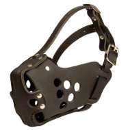M31 - PRICE LEVEL 2 - Heavy-Duty Leather Dog Muzzle for Agitation Training