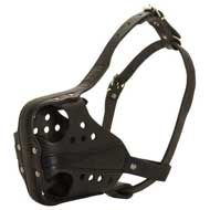 M56 - PRICE LEVEL 2 - Extra Strong Leather Dog Muzzle for Attack Training
