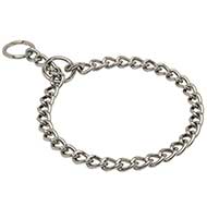 MC24 - PRICE LEVEL 2 - Chrome Plated Solid Choke Dog Collar