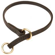 C95 - PRICE LEVEL 2 - Silent Choke Leather Dog Collar for Training