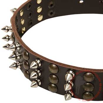 Dog leather collar durable equipment