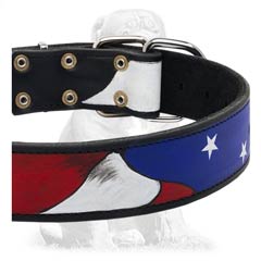 American flag leather colar