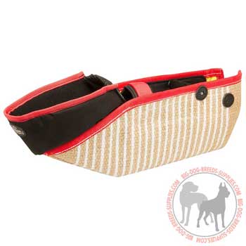 Sleeve bite for dog dirable jute fabric