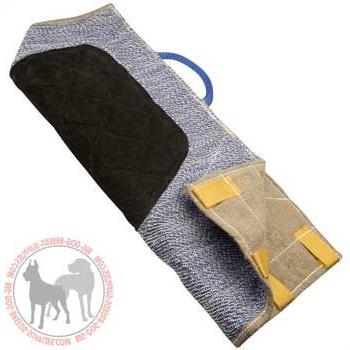 French linen dog sleeve cover for bite training