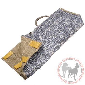 Extra strong dog bite sleeve cover with outside handle