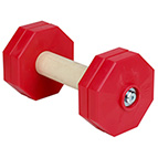 WD13R - Dumbbell 1kg wood & plastic RED