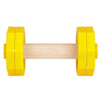 WD13Y - Dumbbell 1kg wood & plastic YELLOW