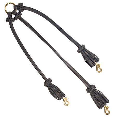 L33 - PRICE LEVEL 2 - Leather Triple Dog Lead