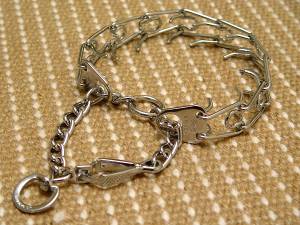 HS35 - PRICE LEVEL 1 - Dog pinch collar with swivel and small quick release snap hook