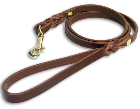 L320 - PRICE LEVEL 2 - Leather Lead width 3/4 inch Dog Lead 4 foot