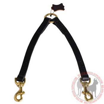 Dog leather leash rust proof hardware