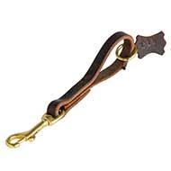 L18 - PRICE LEVEL 2 - Short Leather Dog Leash with Handle